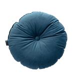 Подушка бархатная круглая Dekoria, синий - фото
