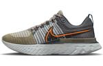 Nike React Infinity Run Flyknit 2 Light Bone Grey Orange - фото