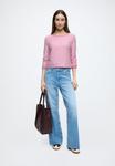 Толстовка TOM TAILOR DENIM STRIPED JACQUARD, Tonal Rose Structure Stripe/Pink - фото 2