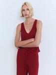 Брюки Vella Straight Fine Knit Mango, Red - фото 6