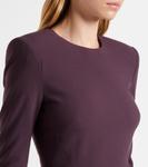 Платье миди из смесовой шерсти Victoria Beckham, Fig - фото 4