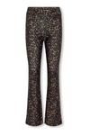 Леопардовый принт расклешенные брюки Only Kids, черный - фото