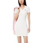 LACOSTE SS25 платье с короткими рукавами женское White/Pink - фото 3
