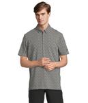 Рубашка Adidas Golf Go-To Printed Stripe Golf Polo Shirt, Grey Three Melange/Black - фото