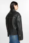 Кожаная куртка Acne Studios, черный - фото 3