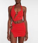 Мини-юбка с вырезом Louisa Ballou, Cherry Red - фото 2