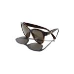 Солнцезащитные очки-бабочки Chanel, коричневый - фото 4