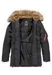 Парка Alpha Industries "POLAR JACKET", с капюшоном, черный - фото 6