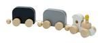 Поезд на день рождения, Деревянные игрушки Plan Toys - фото