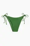Плавки бикини со стрингами на завязках H&M, зеленый - фото 4