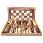 Настольная игра Worldwise Imports Backgammon: Walnut Decoupage - 19in Set - фото