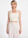GUESS Women's Sleeveless Halter Strap Sofie Top, Dove White - фото 2