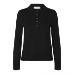 Поло с длинным рукавом Selected Thea, черный - фото 3