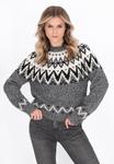 Джемпер DreiMaster Jumper, Black Multicolor/Light Grey - фото