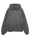 Толстовка PULL&BEAR Zip-up sweatshirt, Dark Grey - фото 7