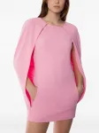 Платье мини с рукавами-кейпом Alberta Ferretti, розовый - фото 4