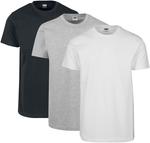 Футболка Urban Classics Basic Tee 3-Pack, черный/серый/белый - фото