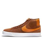 Кроссовки zoom blazer mid sb Nike, коричневый - фото