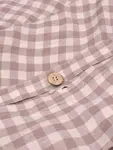 Постельное белье Piglet in Bed Gingham Linen Blend, цвет elderberry - фото 3