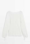 Джемпер Massimo Dutti BALLOON SLEEVE WITH BOWS, White - фото 5