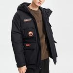 Пуховик мужской черный Lining, черный - фото 4