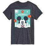 Футболка 's Big & Tall Get Merry с рисунком Disney, серый - фото