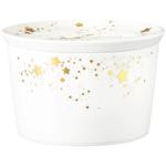 Сервировочная чаша Liberty - Golden Stars 1 шт. из фарфора, емкость для печенья, миска для печенья, чаша с крышкой, 14 x 9 см Seltmann Weiden, белый/золотистый - фото