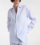 Андре льняная рубашка Loro Piana, Spring Sky - фото 3