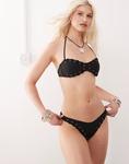 Плавки бикини с люверсами черного цвета Collusion - фото