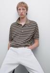 Поло Massimo Dutti SHORT SLEEVE STRIPED, Khaki - фото 5