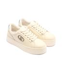 Кожаные кеды красивые 06 Liu Jo, экрю - фото 3