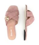 Кожаные тапочки Pollini, розовый - фото 4