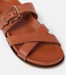 Круглые кожаные сандалии Gabriela Hearst, Cognac - фото 5