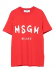 Футболка с логотипом MSGM, красный - фото