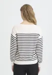 Свитер с вырезом-лодочкой ihluls Ichi, Solid White Te Stripe - фото 3