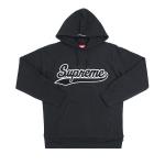 Толстовка Supreme Chenille Script Hooded Sweatshirt 'Black', черный - фото