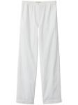 Miu Miu поплиновые брюки с вышитым логотипом, белый - фото