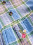 Детское платье Minna с воротником и клеткой из хлопка Mini Boden, Blue - фото 3