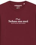 Свитер Watapparel Sweatshirt Schau ma moi dann seng mas scho, бордовый - фото 4