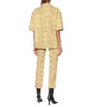 Рубашка из кожи с эффектом змеи Common Leisure, Light Yellow - фото 3