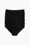 Упаковка из 5 хлопковых трусиков-хипстеров H&M, черный - фото