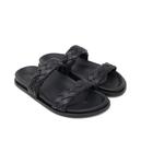 Сандалии женские Alohas кожаные плетеные, черный - фото 3