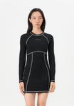 Платье Tommy Jeans BODYCON LINEAR MINI DRESS, Black - фото