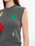 Топ с узором MSGM, серый - фото 5