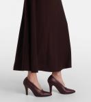 Макси-платье из джерси с драпировкой Vince, Dk Fig - фото 5