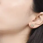 Givenchy Серьги-гвоздики с искусственными кристаллами Rose Gold - фото 8