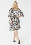 Платье Kaffe Curve KCLEANE AMBER, Chalk Black Animal/Black - фото 2