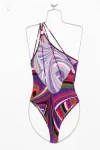 Купальник на одно плечо Pucci, фиолетовый - фото 2