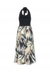 Платье Cloud 5ive NECKHOLDER WITH ABSTRACT PRINT, Black/Beige/Black - фото 7