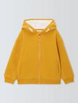 Детская флисовая худи на молнии John Lewis, Yellow - фото 3